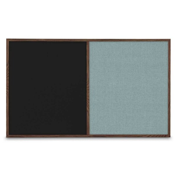 Single Door Radius Corkboard, 36"x36", Bla, UV7002RC-BLACK-AMETHY